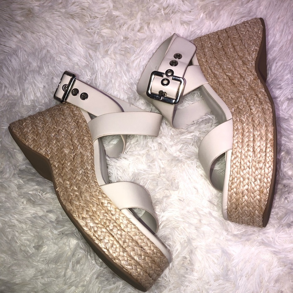 Wedge Espadrille Slide Sandals - Cream - Picture 14 of 16